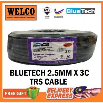 BLUETECH TRS CABLE 2.5mm X 3 CORE BLACK