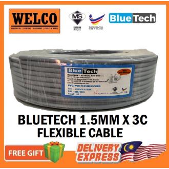 BLUETECH FLEXIBLE CABLE 1.5mm X 3 CORE GREY