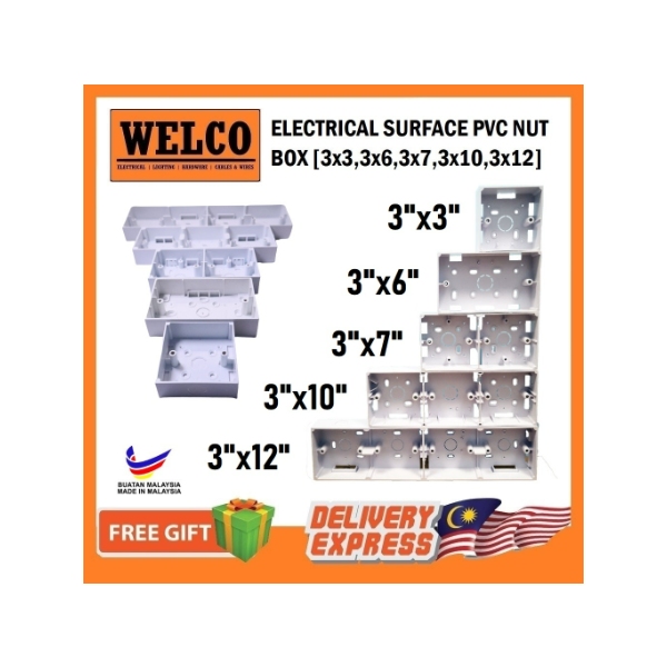 ELECTRICAL PVC SURFACE NUT BOX